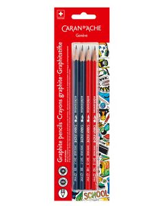 Caran d'Ache blister grafitt blyanter 3B-HB 4 stk