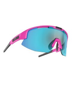 Bliz Matrix sportsbrille neon pink frame med blue multi lens
