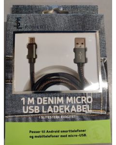 1 M Denim Micro USB Ladekabel