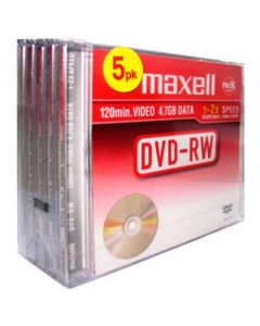 DVD  RW MAXELL 5pk